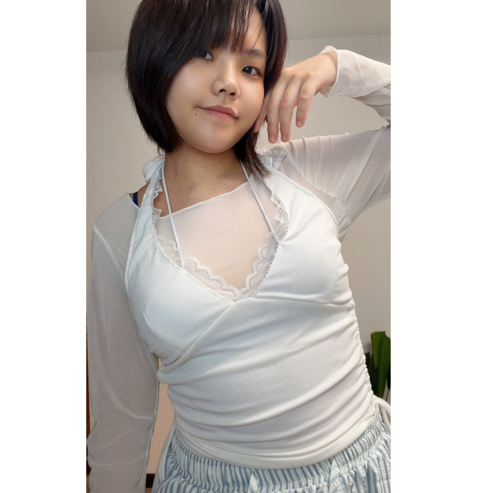 【中尺碼】Gina 兩件式上衣-細節圖7