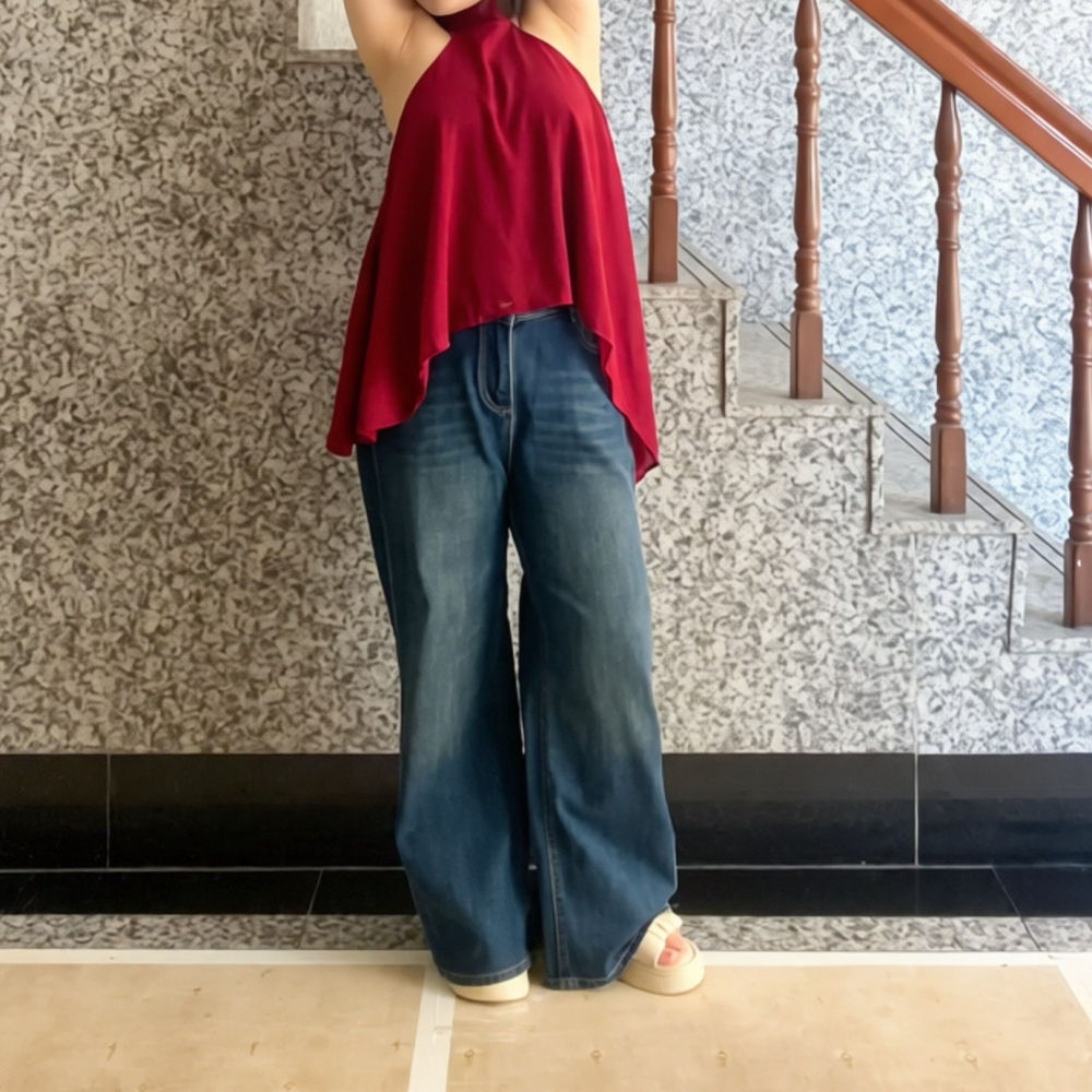 【二手衣】Marlow Jeans  牛仔長寬褲 泰國小眾品牌atipa-細節圖2