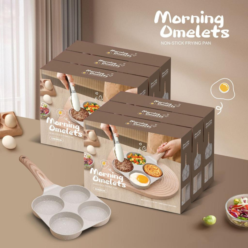 【現貨 免運🔥煎蛋鍋】鍋子 牛排鍋 煎蛋鍋雙孔升級款 早餐鍋 不沾鍋 早餐 雞蛋 蛋 漢堡 漢堡肉 荷包蛋 煎蛋模具-細節圖5