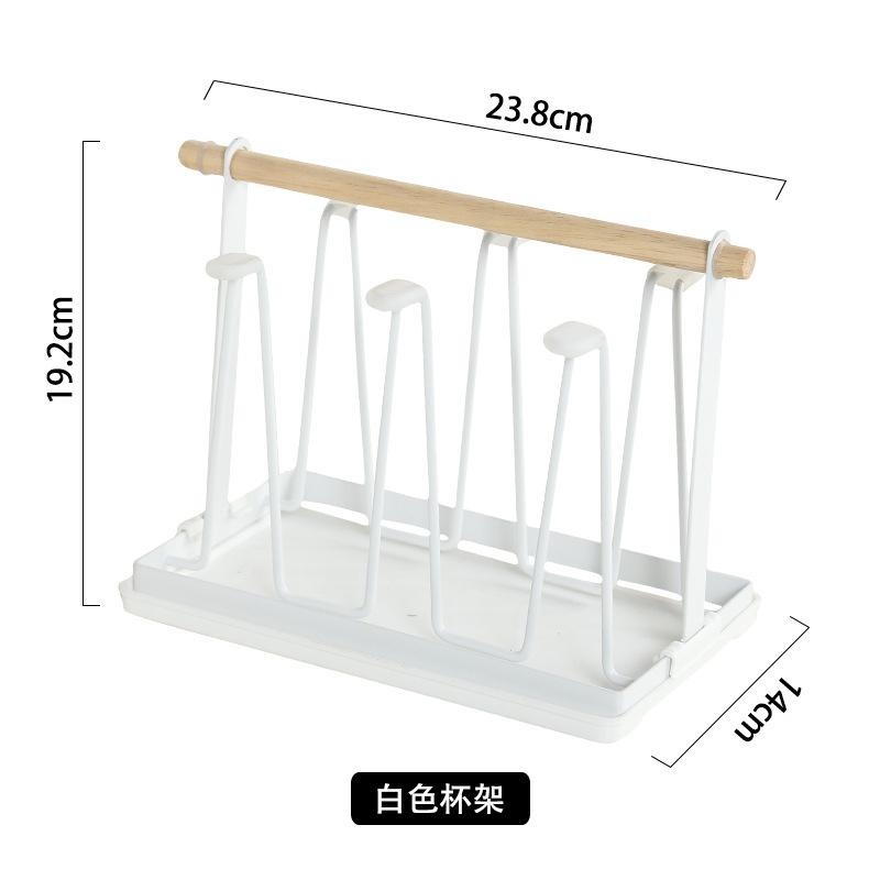🔥台灣現貨🔥瀝水杯架子 馬克杯架 鐵藝置杯架 日式杯架 杯架 倒掛瀝水杯置物架 酒杯收納 廚房置物架 置杯架 水杯架-細節圖6