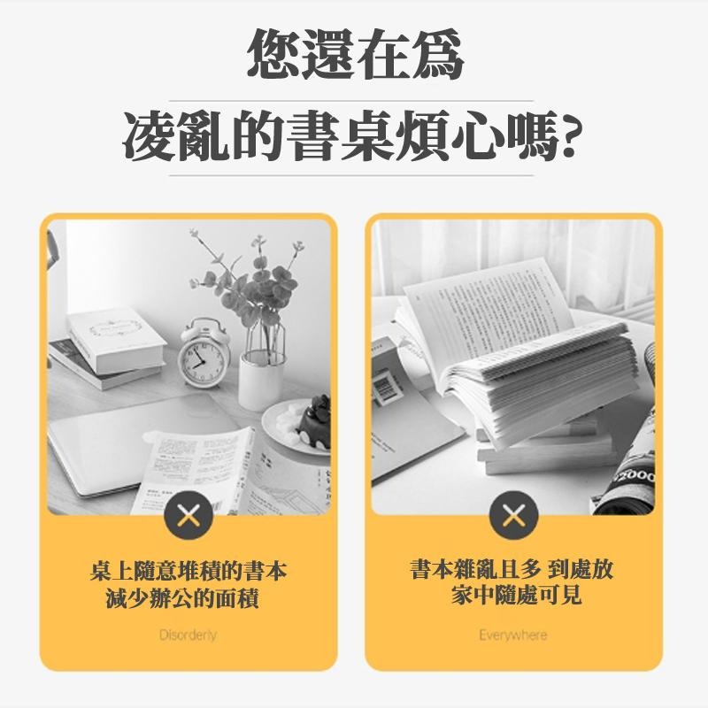 🔥台灣現貨🔥書架 桌上收納置物櫃 桌上書架 文具雜物收納 層架 置物架 電腦架 學生 簡易 多層-細節圖3