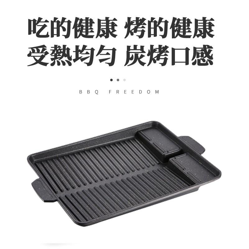 🔥台灣現貨🔥烤肉盤 麥飯石烤肉盤 韓式烤盤 多功能烤盤 瀝油烤盤 烤肉烤盤 烤肉 烤盤-細節圖5