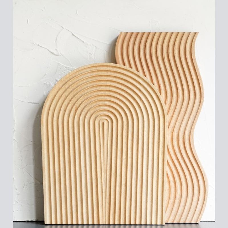 🔥台灣現貨🔥木質托盤 杯墊 水波紋托盤 雜物收納盤 果盤 香薰收納盤 波浪盤 攝影拍照道具 北歐風 拍攝道具-細節圖6