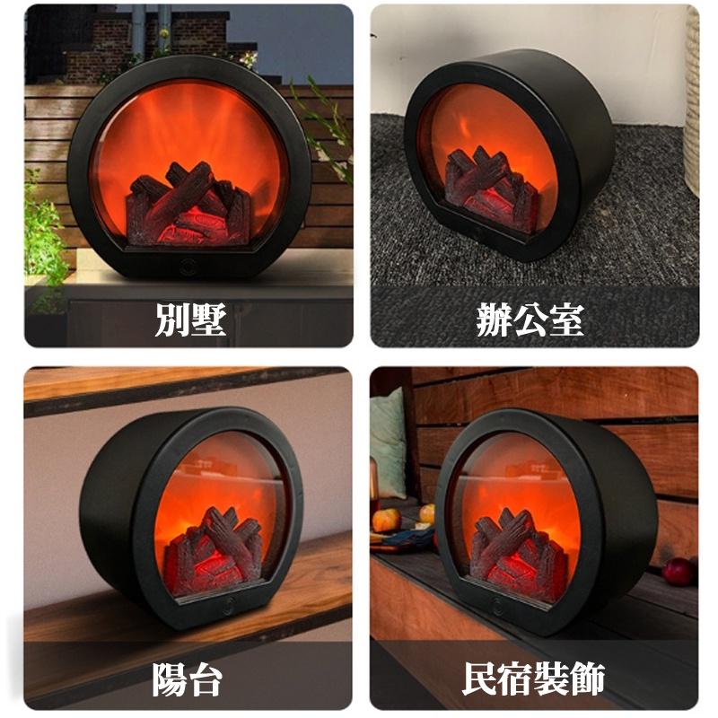 🔥台灣現貨🔥壁爐燈 創意壁爐燈 裝飾燈 仿真火焰壁爐燈 火爐燈 創意燈 氣燈燈 火焰燈 仿真火焰燈 露營燈 客廳檯-細節圖3