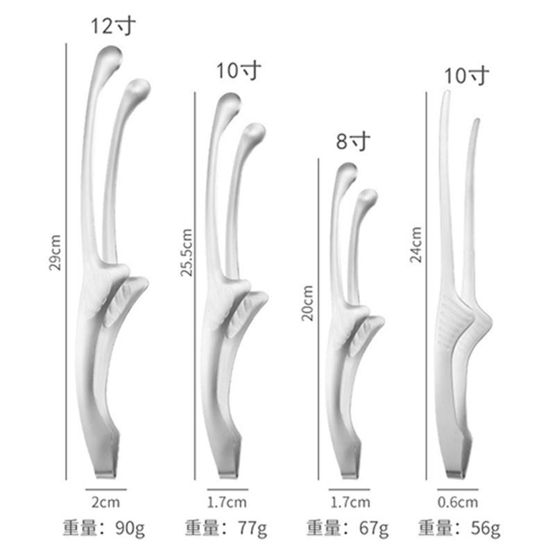 🔥台灣現貨🔥 韓式不銹鋼烤肉夾 燒烤夾 料理夾 食物夾 食品夾 牛角夾 不銹鋼夾 廚房用具 露營夾 304不鏽鋼夾-細節圖7
