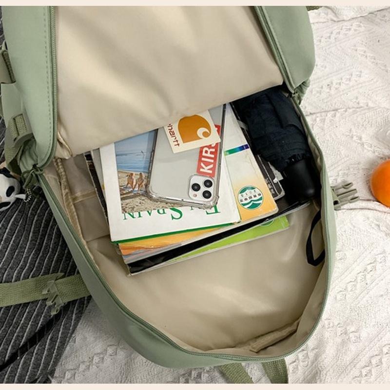 【台灣現貨】後背包 韓版休閒大容量雙肩包 新款書包 大容量 休閒 男/女包 熊熊 背包 學生背包 學生後背包-細節圖7