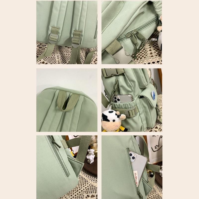 【台灣現貨】後背包 韓版休閒大容量雙肩包 新款書包 大容量 休閒 男/女包 熊熊 背包 學生背包 學生後背包-細節圖8