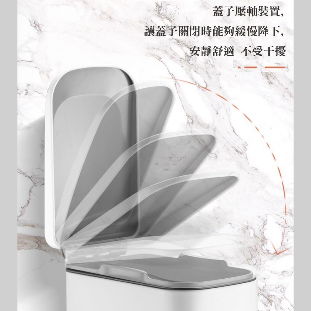 🔥台灣現貨🔥不鏽鋼垃圾桶 廁所垃圾桶 垃圾桶 垃圾桶腳踏 垃圾桶大容量 垃圾桶北歐 緩降垃圾桶-細節圖2