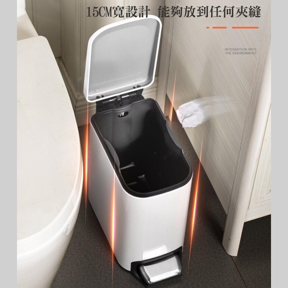 🔥台灣現貨🔥不鏽鋼垃圾桶 廁所垃圾桶 垃圾桶 垃圾桶腳踏 垃圾桶大容量 垃圾桶北歐 緩降垃圾桶-細節圖4