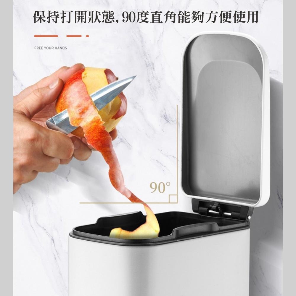 🔥台灣現貨🔥不鏽鋼垃圾桶 廁所垃圾桶 垃圾桶 垃圾桶腳踏 垃圾桶大容量 垃圾桶北歐 緩降垃圾桶-細節圖5