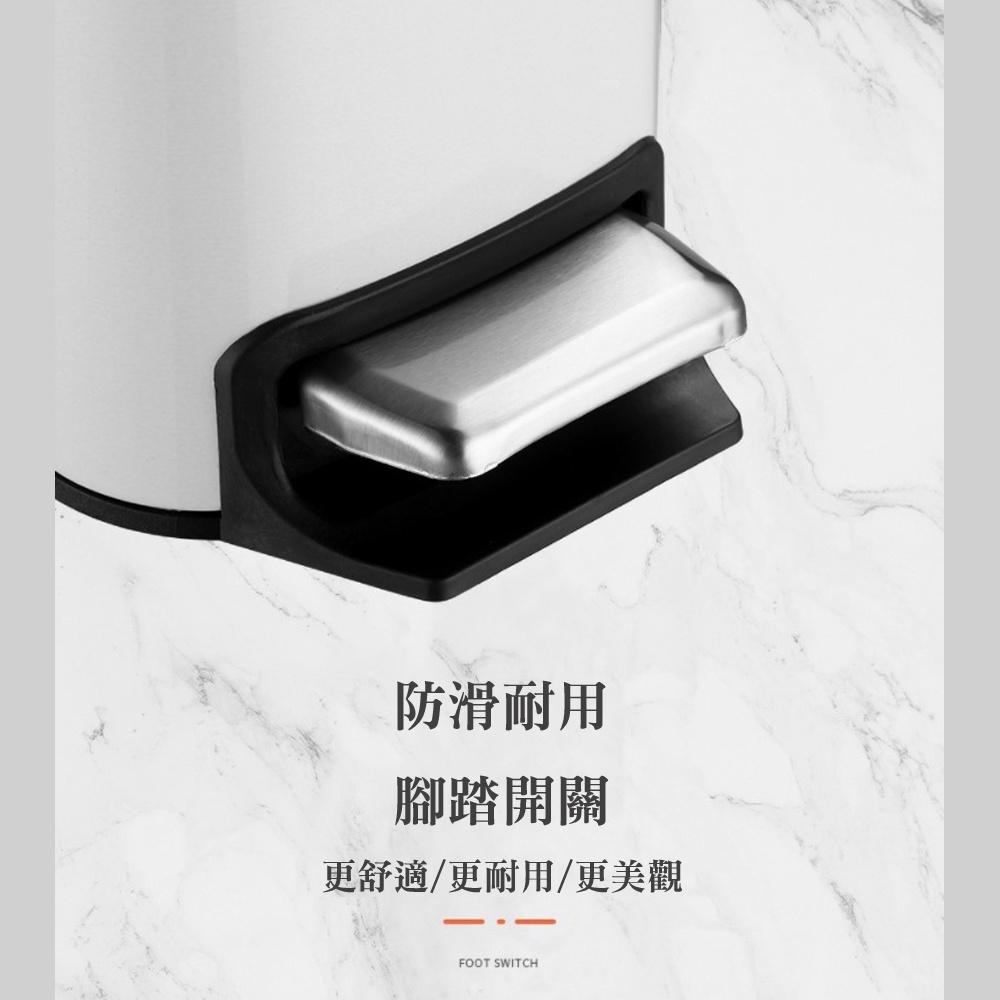 🔥台灣現貨🔥不鏽鋼垃圾桶 廁所垃圾桶 垃圾桶 垃圾桶腳踏 垃圾桶大容量 垃圾桶北歐 緩降垃圾桶-細節圖7