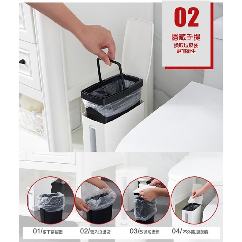 🔥台灣現貨🔥三合一馬桶刷組 創意隱藏式馬桶刷垃圾桶組 智能垃圾桶 清潔刷 馬桶刷 垃圾桶 多功能馬桶刷收納組合-細節圖5