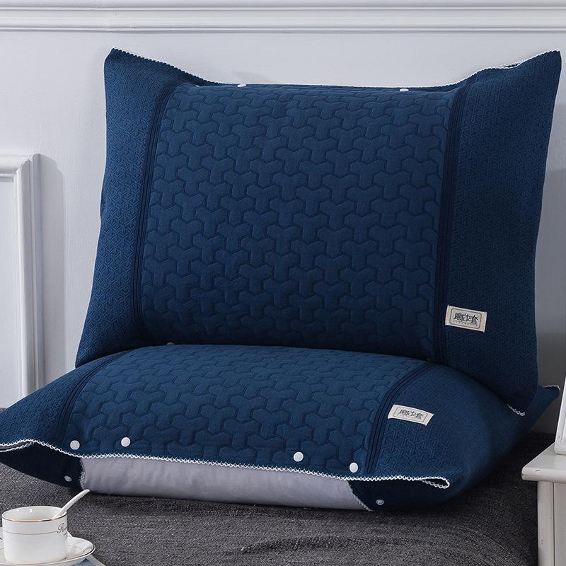 🔥台灣現貨🔥枕頭巾 卡扣式三層紗枕巾 枕套 枕頭套 舒適枕巾 枕巾 加厚三層棉紗 枕巾 吸汗枕巾-細節圖8