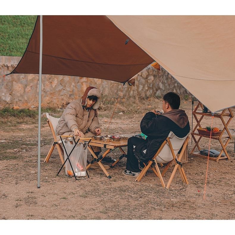 【現貨 免運🔥木柄摺疊垃圾桶架】折疊垃圾架 垃圾袋掛架 掛式垃圾架 垃圾分類架 露營垃圾架 摺疊垃圾架 戶外垃圾桶架-細節圖7