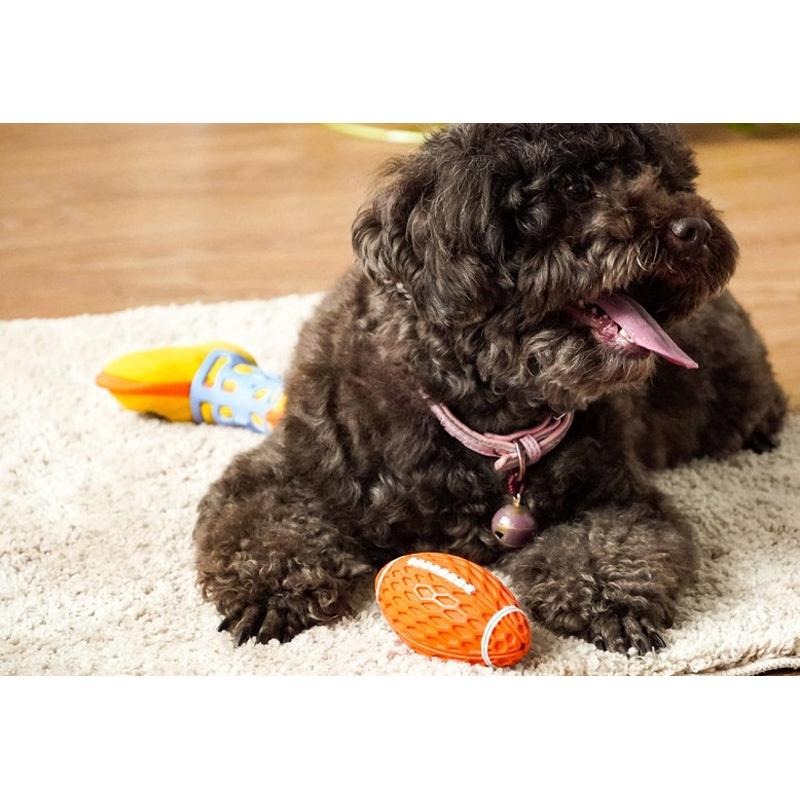 🔥台灣現貨🔥寵物 磨牙 發聲 橄欖球 造型玩具 寵物玩具 寵物玩具 寵物 磨牙 發聲玩具-細節圖9