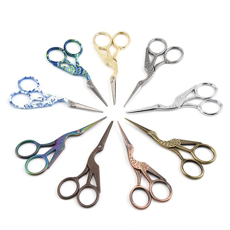 【現貨 免運🔥復古剪刀】剪刀 古典風剪刀 法式剪刀 鶴剪刀 雕花剪刀 手帳剪刀 復古 文青 手帳剪刀 居家小剪刀-細節圖7