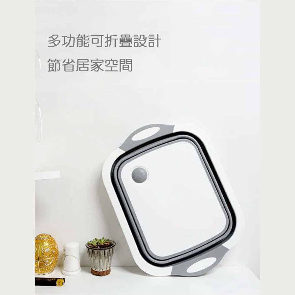 🔥台灣現貨🔥摺疊便攜 折疊砧板多功能瀝水盆 瀝水籃 露營瀝水藍 多功能折疊瀝水藍 旅行戶外 洗菜籃 瀝水盆 多功能折疊-細節圖2