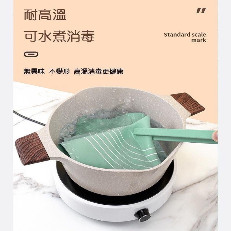 【台灣現貨】揉麵墊 擀麵棍 硅膠莫蘭迪色烘培揉麵墊 食品級 桿麵墊 烘焙墊 帶刻度擀麵墊 烘焙用具 麵包 吐司-細節圖5