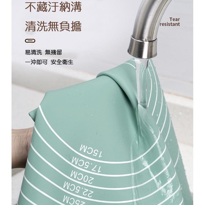 【台灣現貨】揉麵墊 擀麵棍 硅膠莫蘭迪色烘培揉麵墊 食品級 桿麵墊 烘焙墊 帶刻度擀麵墊 烘焙用具 麵包 吐司-細節圖7