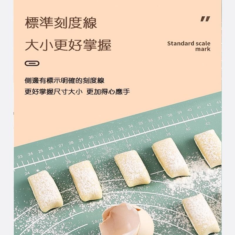 【台灣現貨】揉麵墊 擀麵棍 硅膠莫蘭迪色烘培揉麵墊 食品級 桿麵墊 烘焙墊 帶刻度擀麵墊 烘焙用具 麵包 吐司-細節圖8