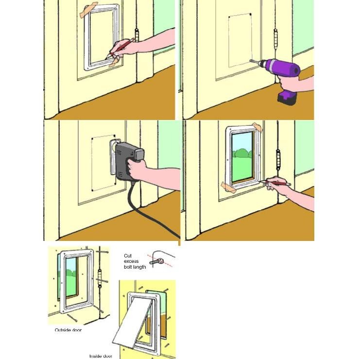 【台灣現貨】寵物門 雙向寵物門 貓門 狗門 寵物活動門 活動門 貓洞 狗洞 出入門 寵物進出門 寵物自動開門 通道門-細節圖8