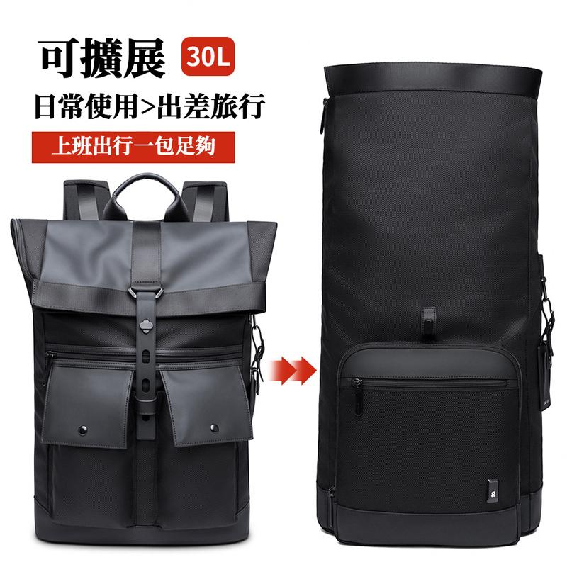 【BANGE】後背包 素面 型男後背包 肩背包 手拿包 耐重 大空間 防潑水-細節圖5