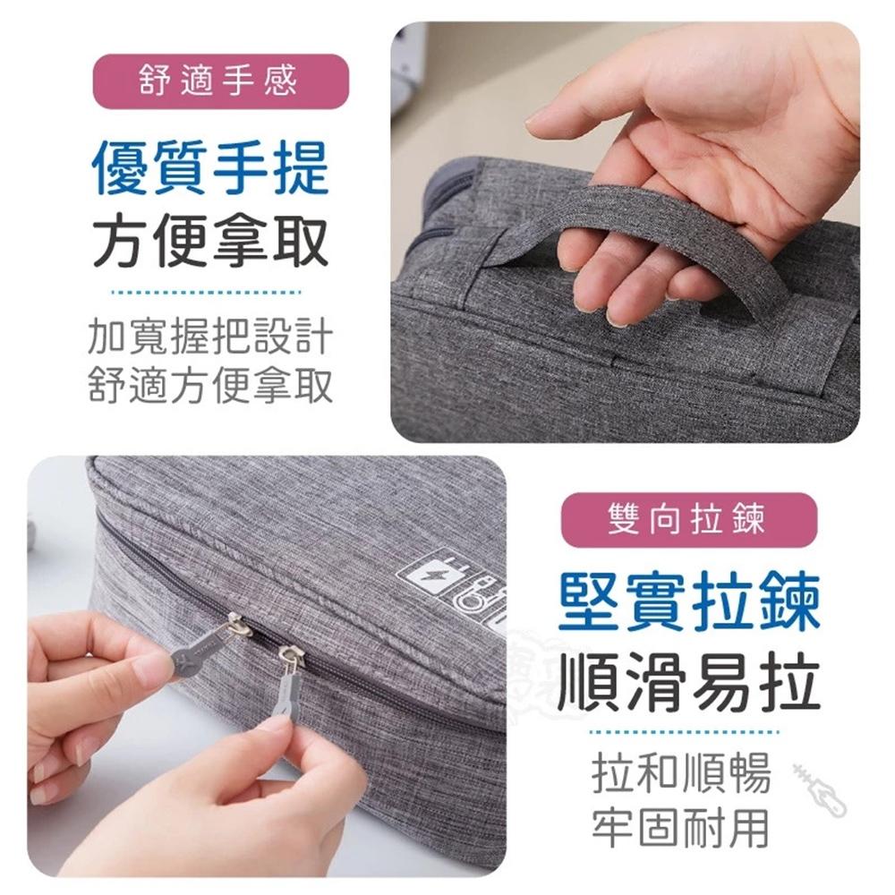 【９９元就免運🔥】3C線材收納包 旅行收納包 3c 收納包 多功能收納 動電源收納包 手提包 線材收納包 百寶袋-細節圖5
