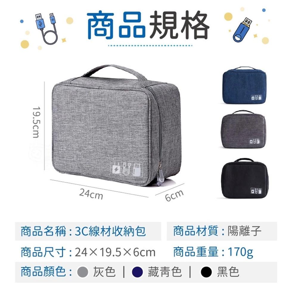 【９９元就免運🔥】3C線材收納包 旅行收納包 3c 收納包 多功能收納 動電源收納包 手提包 線材收納包 百寶袋-細節圖7