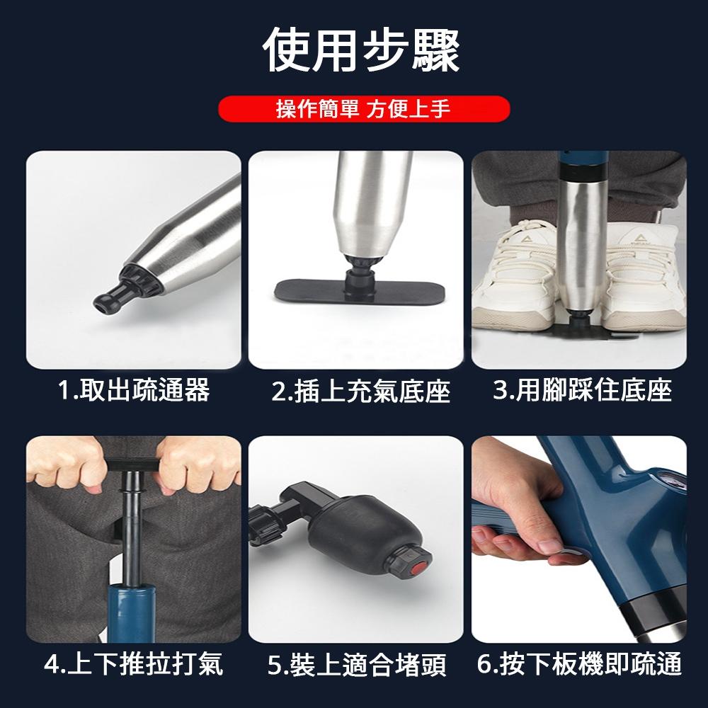 【隔日到貨🔥】管道疏通器 鋼砲通 馬桶疏通 水管疏通 通水管神器 一炮通 管道疏通 通管器 升級款 贈多配件-細節圖6