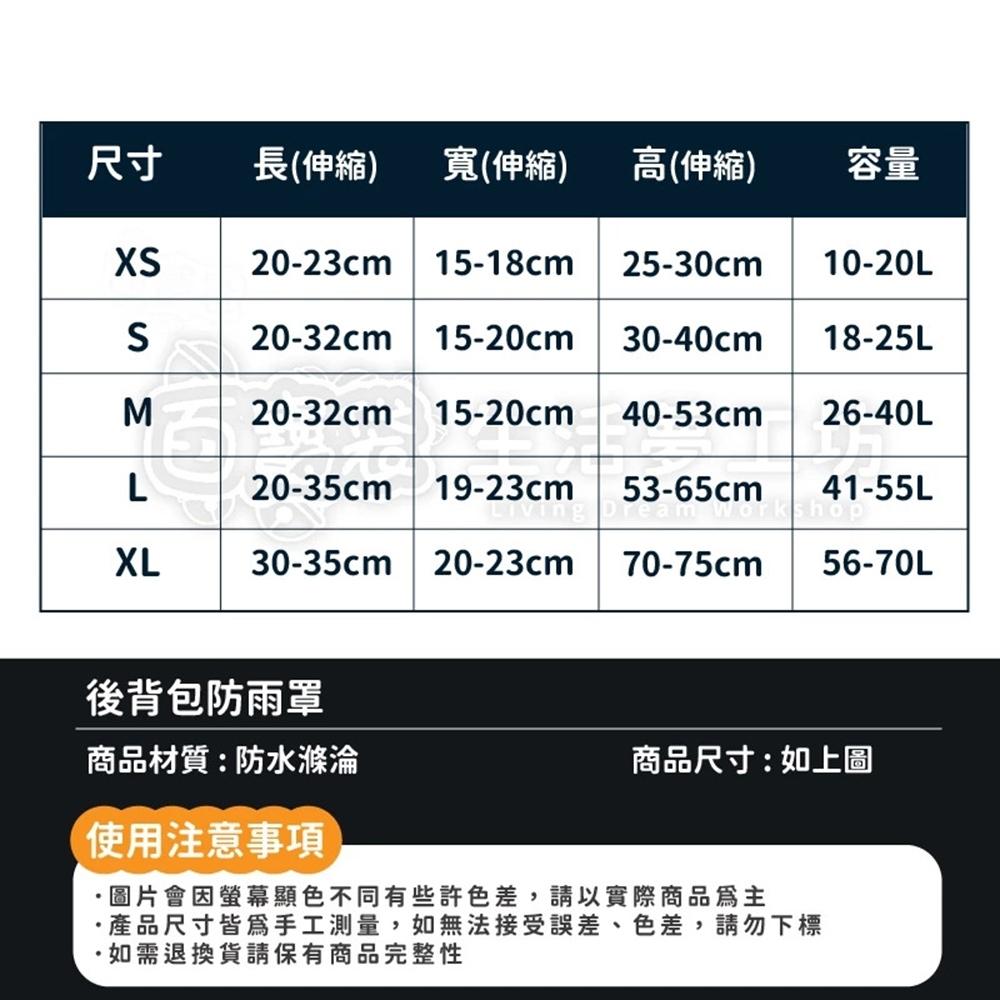 【隔日到貨🔥背包防水套】背包雨衣 防水罩 背包套 防雨罩 登山包防水套 暴雨 雨罩 百寶袋-細節圖8