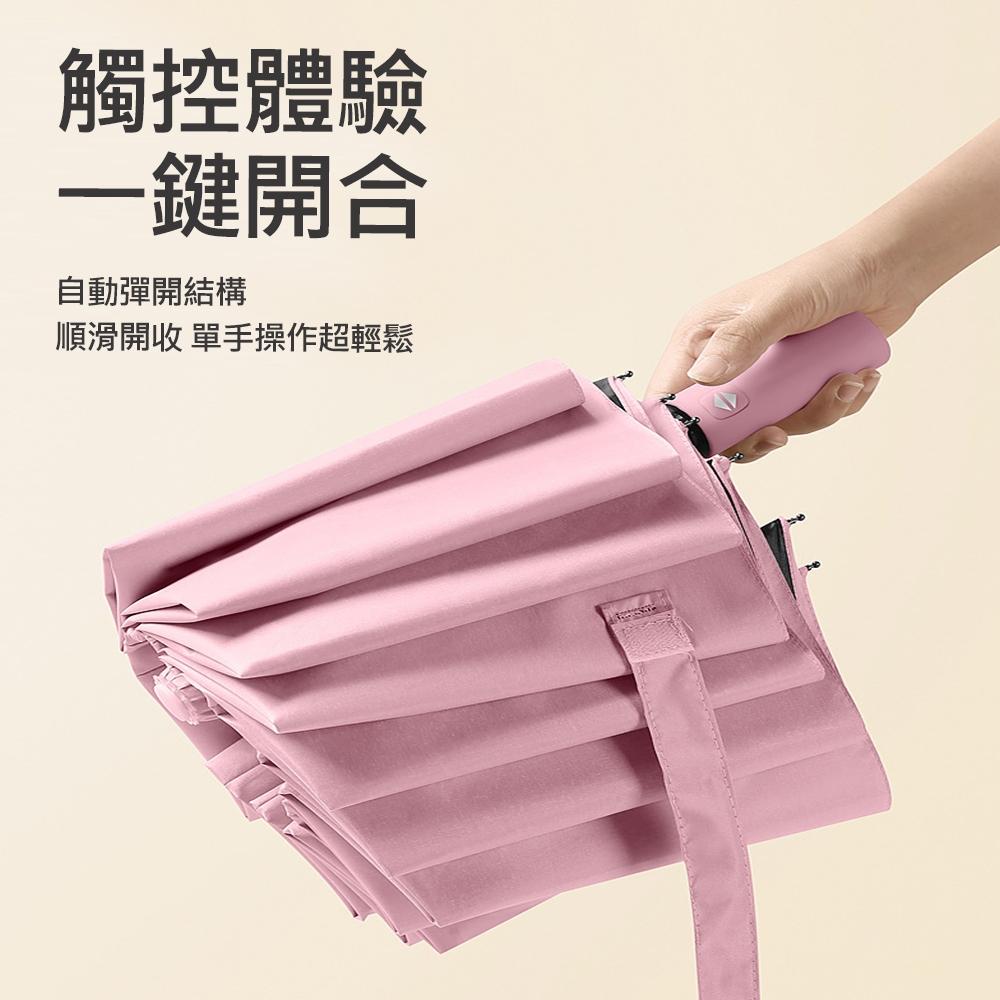 【台灣現貨🔥】自動摺疊傘 24骨自動傘 黑膠防曬 自動摺疊傘 抗風 防曬 降溫 加大自動傘  雨傘 反向傘-細節圖3