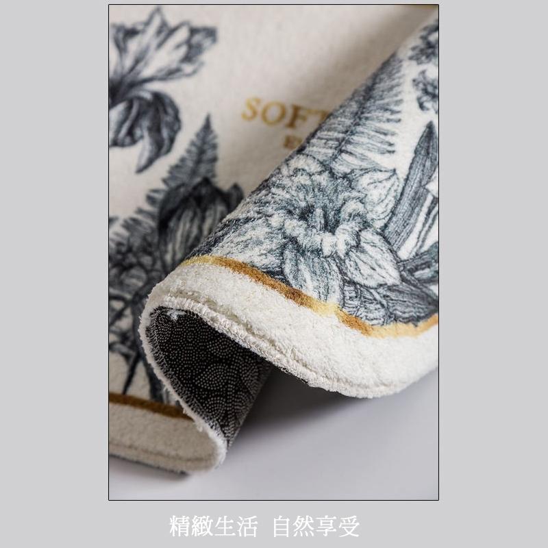 【台灣現貨🔥】絨毛地墊 歐式絨毛地墊 廁所地墊 絨毛地毯 防滑地毯 地毯 地墊 超吸水 浴室地墊 室內地墊-細節圖6
