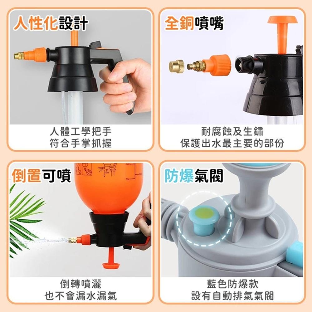 【隔日到貨🔥氣壓式噴霧壺】澆花器 泡沫噴瓶 氣壓式噴水壺 泡沫噴壺 噴壺 洗車噴壺 高壓 灑水壺 百寶袋-細節圖6