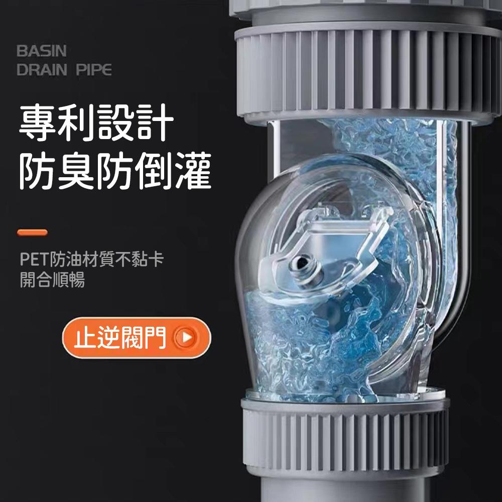 【現貨 免運🔥防臭下水管】透明視窗下水軟管 排水管 面盆下水器伸縮軟管 洗臉台 洗手台 水管 防臭-細節圖3