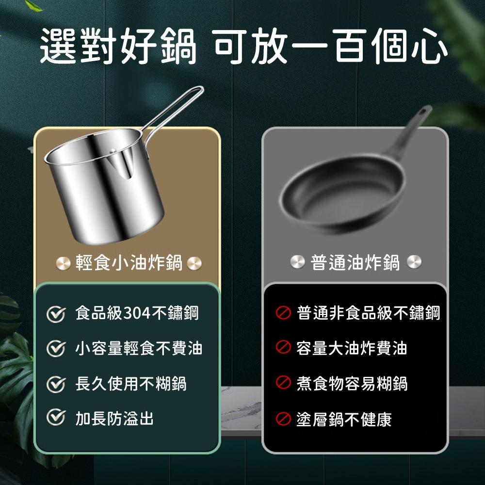 🔥隔日到貨🔥油炸鍋4件組 304不鏽鋼 炸鍋 油鍋 小炸鍋 炸油鍋 炸物鍋 不鏽鋼油炸鍋 迷你油炸鍋-細節圖5