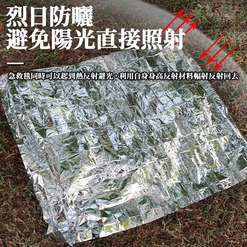 【現貨🔥救援求生】鋁箔救生毯 求生毯 鋁箔毯 救援毯 保溫毯 應急毯 保暖鋁箔 野外求生 露營保暖 地震救援毯 地震-細節圖2