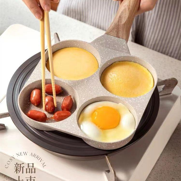 【現貨 免運🔥煎蛋鍋】鍋子 牛排鍋 煎蛋鍋雙孔升級款 早餐鍋 不沾鍋 早餐 雞蛋 蛋 漢堡 漢堡肉 荷包蛋 煎蛋模具-細節圖9