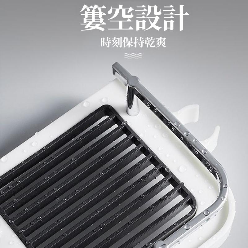 【現貨 免運🔥浴室置物架】304不鏽鋼收納架 浴室 免打孔 浴室收納架 可升降調節 掛鉤 無痕置物架 淋浴花灑桿置物架-細節圖3