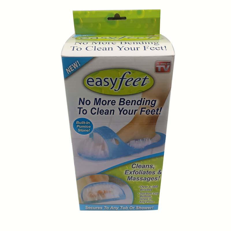 🔥台灣現貨🔥嫩白沐浴美腳刷 洗腳神器 浴室按摩鞋 去死皮 easyfeet 磨腳皮 去角質 美足 厚繭 交換禮物 刷腳-細節圖6