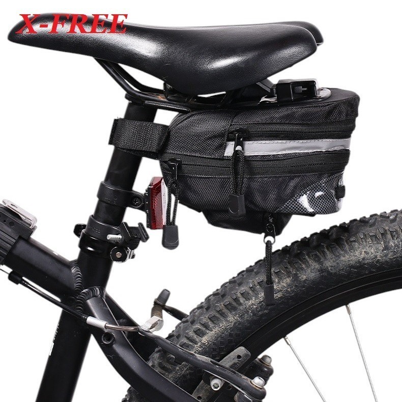 DG 快拆式後坐墊包 X-FREE快拆式後座墊包 多功能自行車尾包車尾包 可掛後燈坐後包 自行車包 座墊包 坐墊包-細節圖9