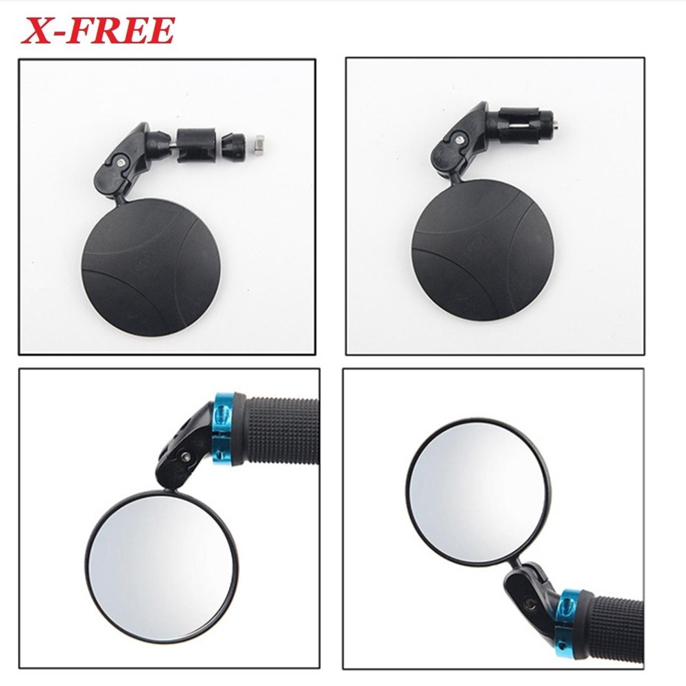 DG 1盒2入裝 X-FREE自行車短版後視鏡 登山車後照鏡 公路車跑車反光鏡 電動車凸面鏡 折疊車倒車鏡 腳踏車凸面鏡-細節圖4