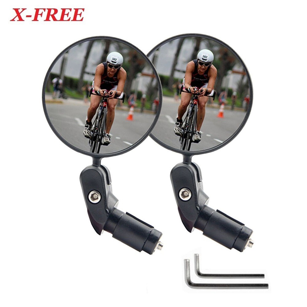 DG 1盒2入裝 X-FREE自行車短版後視鏡 登山車後照鏡 公路車跑車反光鏡 電動車凸面鏡 折疊車倒車鏡 腳踏車凸面鏡-細節圖5