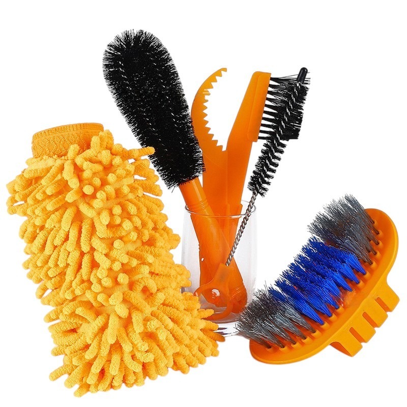 DG 六件組尼龍清潔刷套組 自行車飛輪刷 腳踏車大盤刷 花鼓刷 外胎刷 輪框刷 輪胎刷子毛刷 機車洗鏈條刷 鏈條毛刷-細節圖10