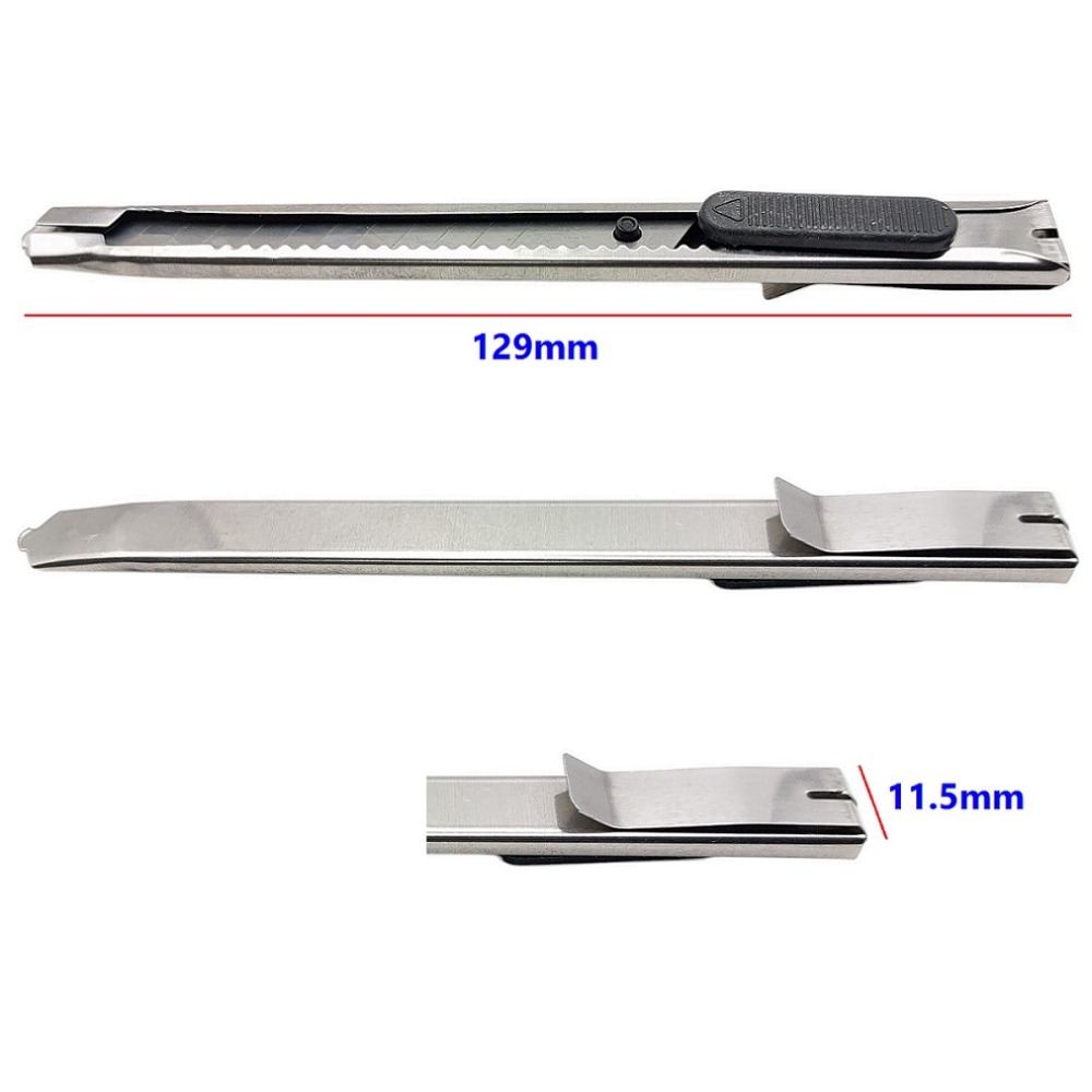 可掛式輕巧金屬美工刀 輕巧美工刀 事務小美工刀 金屬小刀 切割刀 裁切刀 工藝刀筆刀 裁紙刀拆信刀 割紙刀 拆箱刀-細節圖9