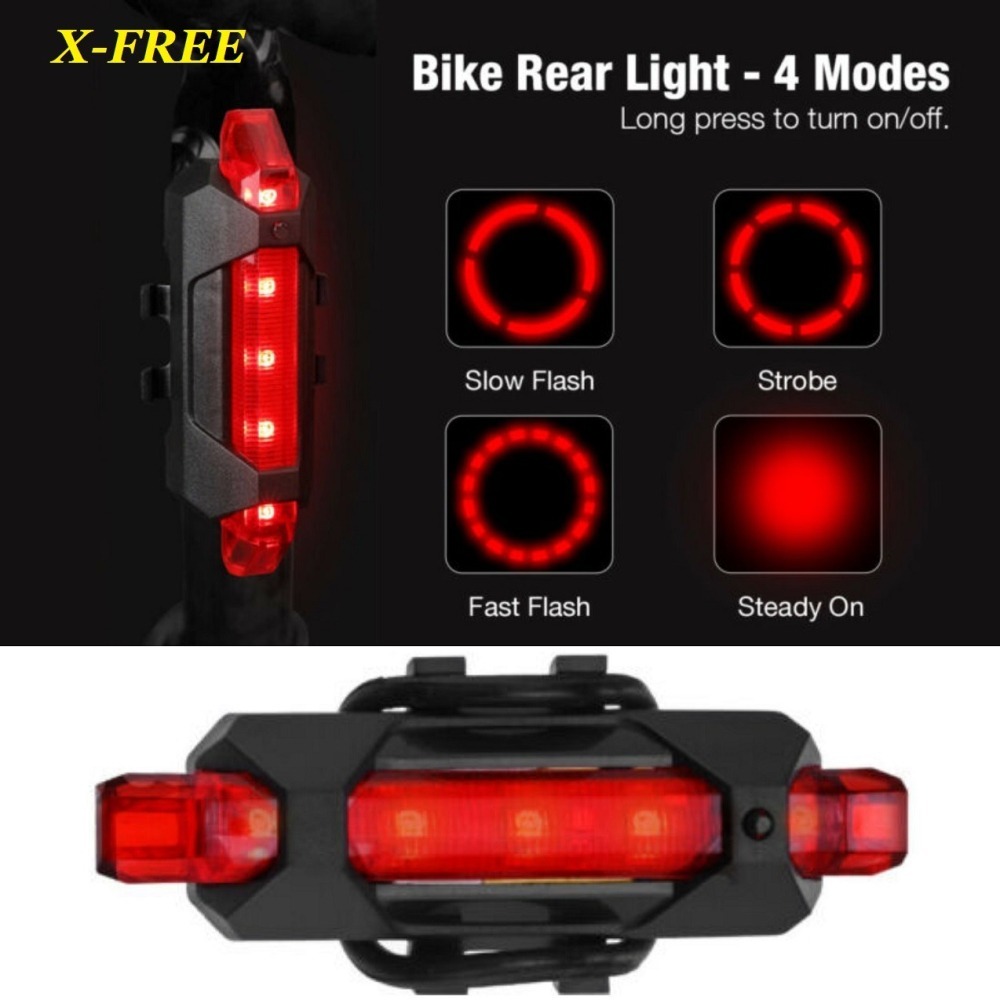 DG 促銷套裝 LED車前燈+後燈 自行車USB大燈車尾燈 腳踏車燈 單車頭燈 登山車燈車尾燈 警示燈車燈 公路車燈-細節圖9