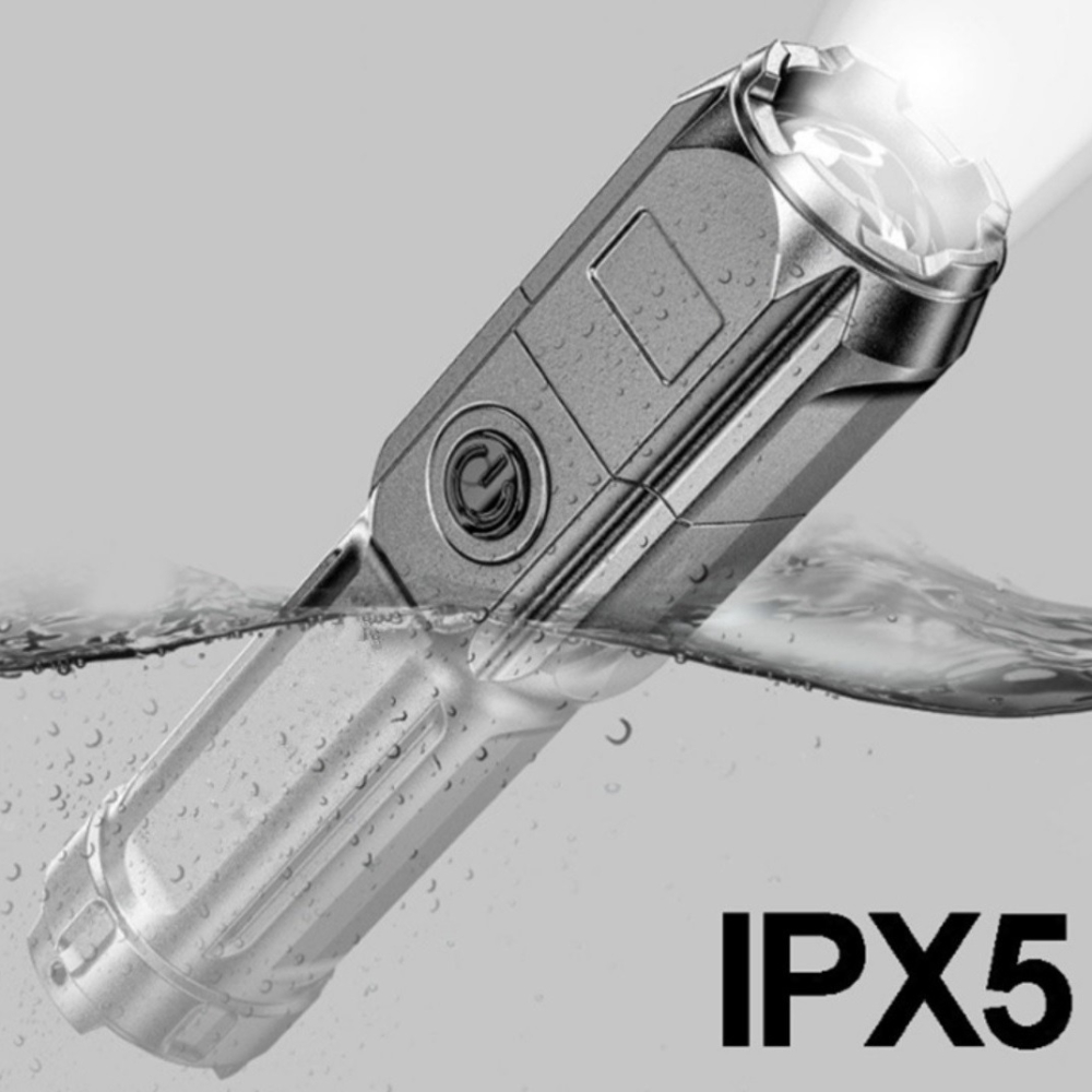 DG 鯊魚變焦手電筒 充電手電筒 USB充電手電筒 X-FREE 車前燈 COB手電筒 燈座 LED車頭燈 微笑鯊前燈-細節圖7