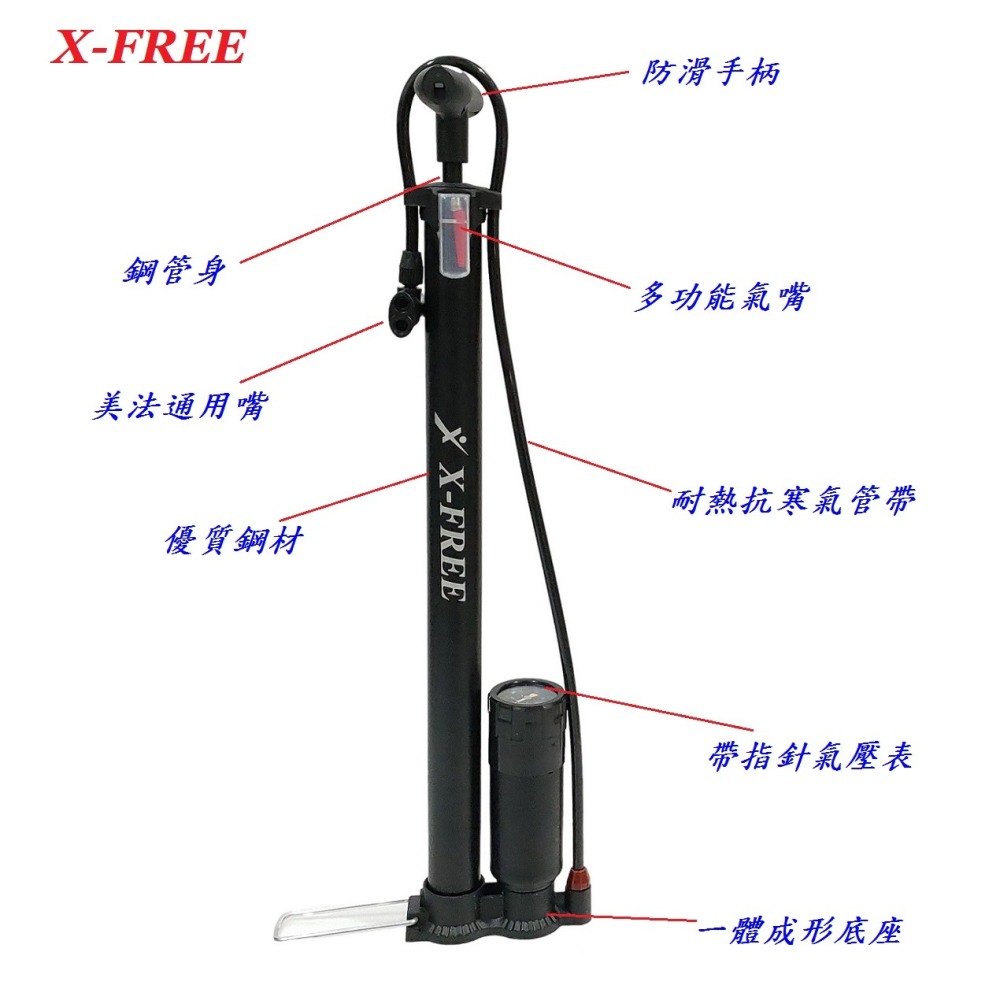DG 黑旋風直立式高壓打氣筒 落地式打氣筒 手壓式自行車打氣桶 汽車打氣機 籃球打氣桶 機車充氣泵 公路車打氣 打氣筒-細節圖3