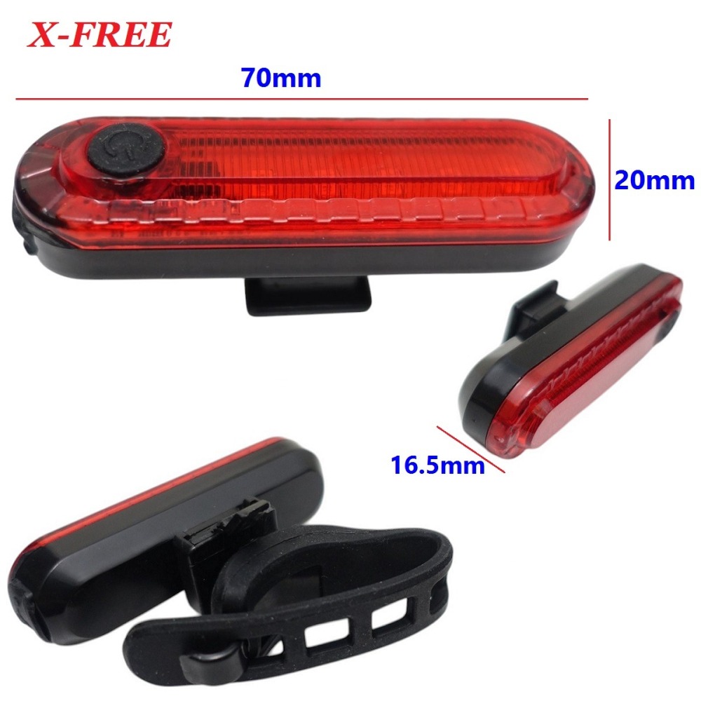 DG 流星紅光警示燈 X-FREE爆閃警示燈 流星燈 USB充電自行車尾燈 單車後燈 騎行夜騎超長續航 定位燈LED車燈-細節圖5