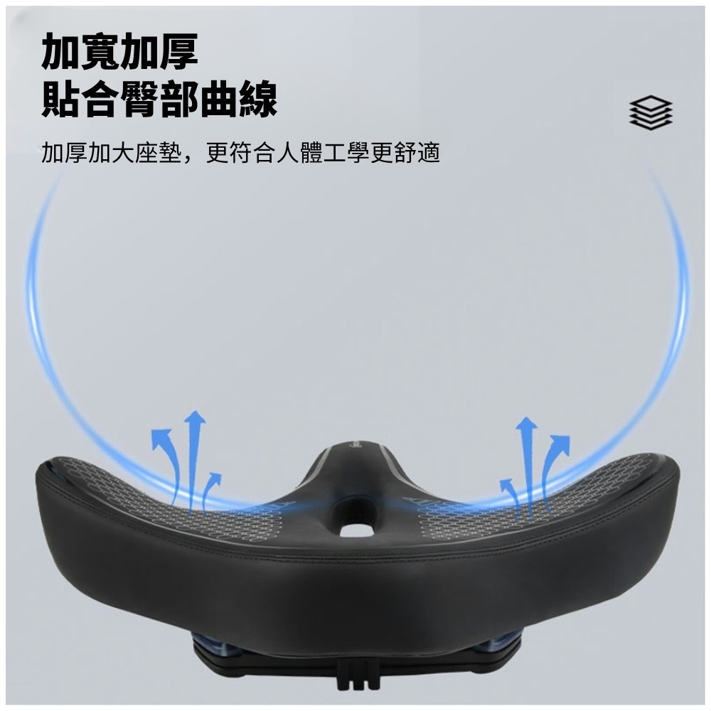 DG 壹六 特大沙發中空坐墊 沙發級避震大座墊 Q軟自行車坐墊 淑女車舒適坐墊 登山車鞍座 公路車坐墊 座墊 座椅 坐椅-細節圖3