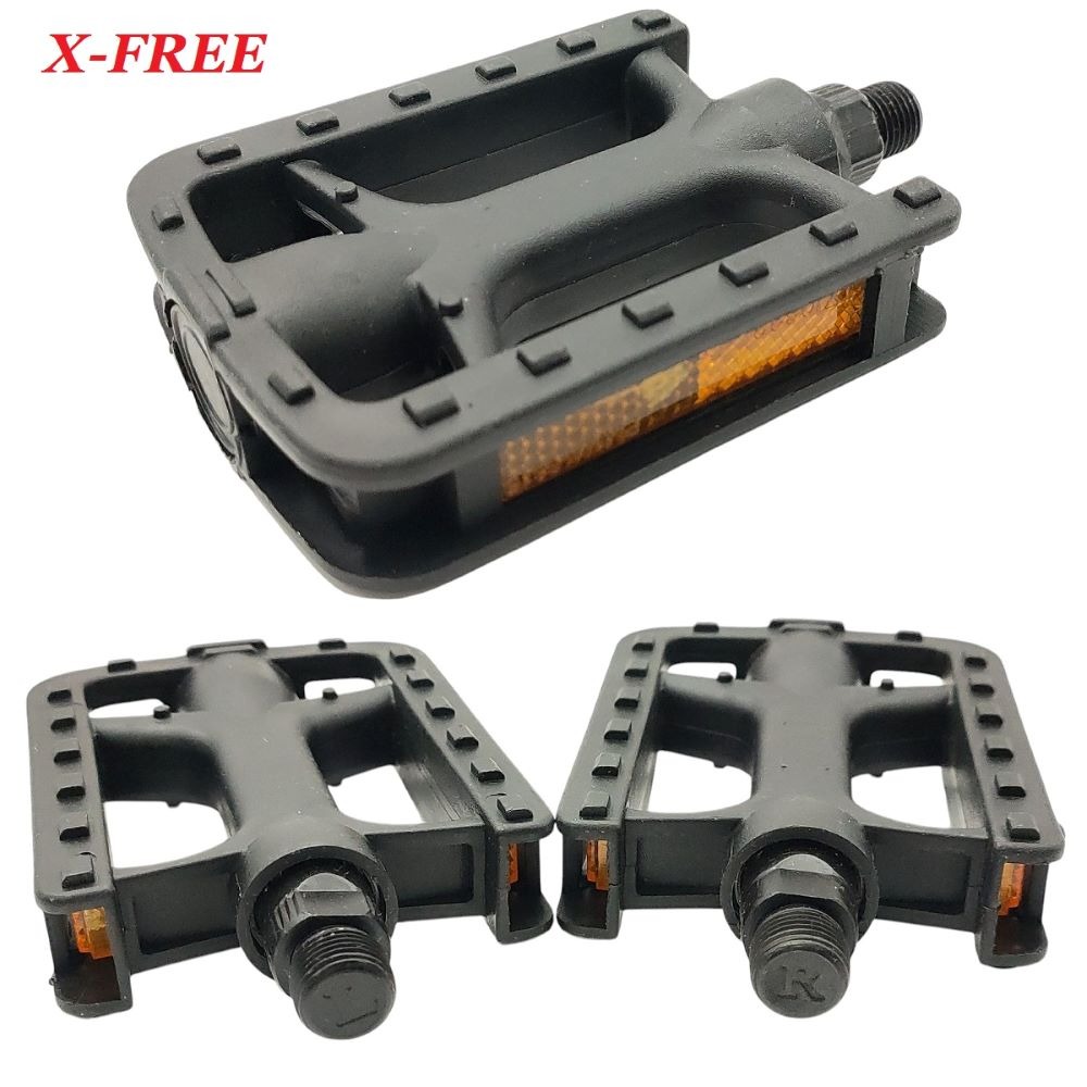 DG 自行車腳踏板 腳踏車全軸透心雙珠塑膠踏板 雙側邊反光片 通勤車變速車腳踏板 軸徑14.2mm 12.5mm 腳踏板-細節圖8